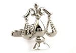 Silver Scales of Justice Cufflinks with Box
