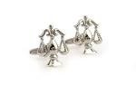 Silver Scales of Justice Cufflinks with Box