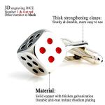 Salutto Men's Silver Dice Cufflinks and Gift Box