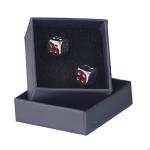 Salutto Men's Silver Dice Cufflinks and Gift Box