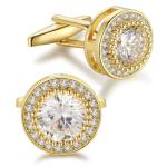 Sparkling CZ Silver Cufflinks for Men