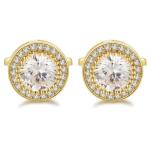 Sparkling CZ Silver Cufflinks for Men