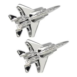 Airplane Silver Cufflinks for Aviation Fans