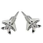 Airplane Silver Cufflinks for Aviation Fans