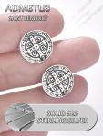 Saint Benedict Sterling Silver Cufflinks for Men