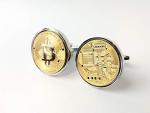 Bitcoin Gold Cufflinks with Presentation Box