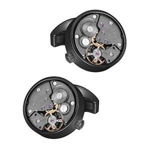 Steampunk Ocean Design Silver Cufflinks for Men