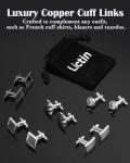 Lictin Men's Stainless Steel Tuxedo Cufflinks Set