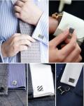 Lictin Men's Stainless Steel Tuxedo Cufflinks Set
