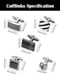Lictin Men's Stainless Steel Tuxedo Cufflinks Set