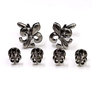 Antique Silver Fleur De Lis Cufflinks Set