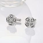 Sterling Silver Celtic Cross Cufflinks for Men