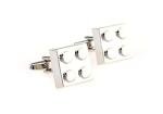 MRCUFF Building Block Silver Cufflinks with Gift Box
