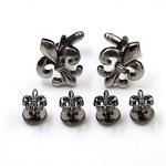 Antique Silver Fleur De Lis Cufflinks Set