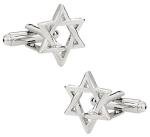 Silver Star of David Cufflinks for Men