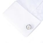 Silver Honey Bear Men's Cufflinks with Watch Movement