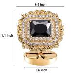 Stylish Silver Cufflinks with Gold Diamond Accents