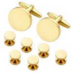Stylish Stainless Steel Cufflinks and Studs Set