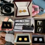 Personalized Sterling Silver Engraved Cufflinks for Men