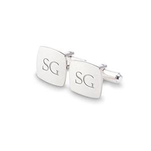 Personalized Silver 925 Initial Cufflinks for Men