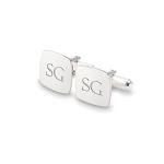 Personalized Silver 925 Initial Cufflinks for Men