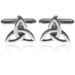 Sterling Silver Celtic Trinity Cufflinks for Men