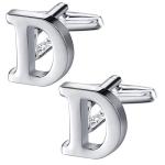 Personalized Silver Initial Cufflinks for Men