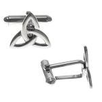 Sterling Silver Celtic Trinity Cufflinks for Men