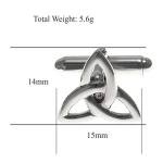 Sterling Silver Celtic Trinity Cufflinks for Men
