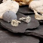 Scottish Thistle Silver Cufflinks with Gift Box