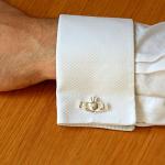 Irish Claddagh Sterling Silver Cufflinks for Men
