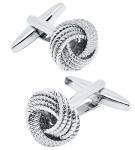 Twist Knot Silver Cufflinks in Gift Case