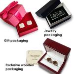 Personalized Engraved Silver Cufflinks for Men