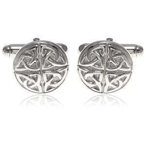 Celtic Sterling Silver Men's Cufflinks with Box