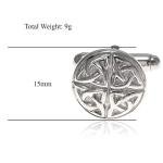 Celtic Sterling Silver Men's Cufflinks with Box