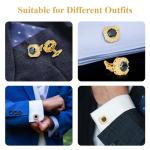Stylish 18K Gold Plated Cufflinks for Men