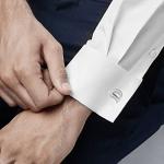Personalized Silver Initial Cufflinks for Men