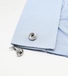 Twist Knot Silver Cufflinks in Gift Case