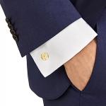 Personalized Silver Cufflinks for Men - Classic A-Z