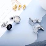 Loyallook Alphabet R Cufflinks Set for Men