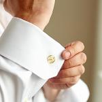 Personalized Silver Cufflinks for Men - Classic A-Z