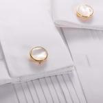 HAWSON Silver Mother of Pearl Cufflinks and Studs Set
