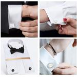 Loyallook Alphabet R Cufflinks Set for Men