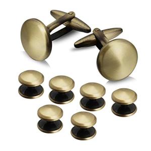 Stylish Silver and Rose Gold Cufflinks Set
