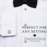 Stylish Silver and Rose Gold Cufflinks Set