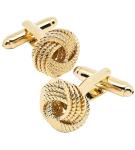 Men's Silver Twist Knot Cufflinks in Gift Case