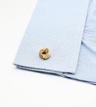 Men's Silver Twist Knot Cufflinks in Gift Case