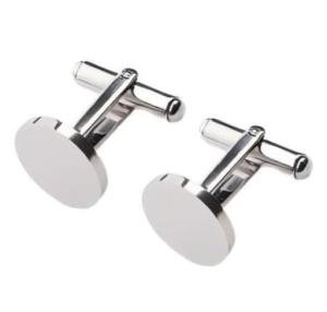 Classic Round Silver and Gold Mens Cufflinks