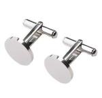 Classic Round Silver and Gold Mens Cufflinks