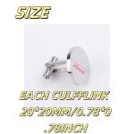 Classic Round Silver and Gold Mens Cufflinks